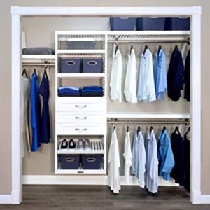 John Louis Home 16in. Deep Woodcrest White Deluxe Organizer with 3 Drawers (6in.)