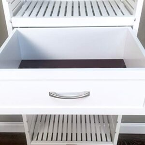 John Louis Home 16in. Deep Woodcrest White Deluxe Organizer with 3 Drawers (6in.)