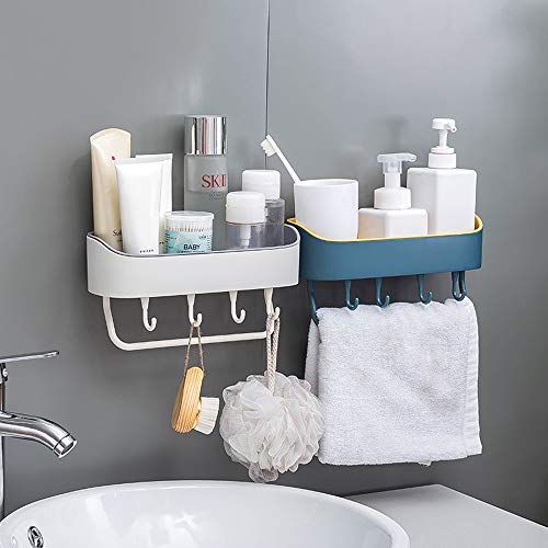 BEAUTTI DAUPHINE Self Adhesive Wall Mounted Shower Caddy Shelf Bath Organizer, Shampoo Shelves Storage Basket Soap Holder for Bathroom, Kitchen