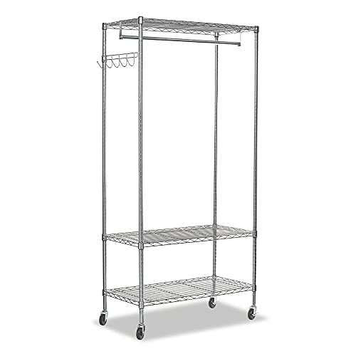 Alera ALEGR363618SR 30 Garments Wire Shelving Garment Rack - Silver