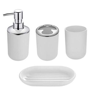 4pcs bathroom accessories set, 4pcs bath accessory completes with toothbrush holder, toothbrush cup, soap dispenser, soap dish