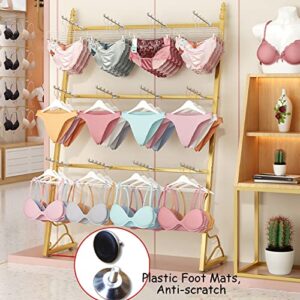 WIGING Clothing Store Underwear Display Rack, Iron Boutiques Retail Lingerie Garment Racks, Storage Shelves for Shopping Malls Slippers Underpants Socks (Color : White, Size : 100x130cm)