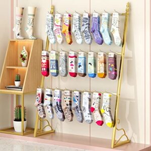 WIGING Clothing Store Underwear Display Rack, Iron Boutiques Retail Lingerie Garment Racks, Storage Shelves for Shopping Malls Slippers Underpants Socks (Color : White, Size : 100x130cm)