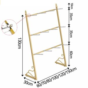 WIGING Clothing Store Underwear Display Rack, Iron Boutiques Retail Lingerie Garment Racks, Storage Shelves for Shopping Malls Slippers Underpants Socks (Color : White, Size : 100x130cm)