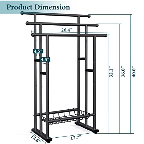 Kayfia 40" H Free Standing Towel Rack, 3 Tier Alloy Steel Towel Rack Stand with Basket, Blanket Drying and Display Rack for Oversized Bath Towels Bathroom Accessories, Next to Tub or Shower (Black)