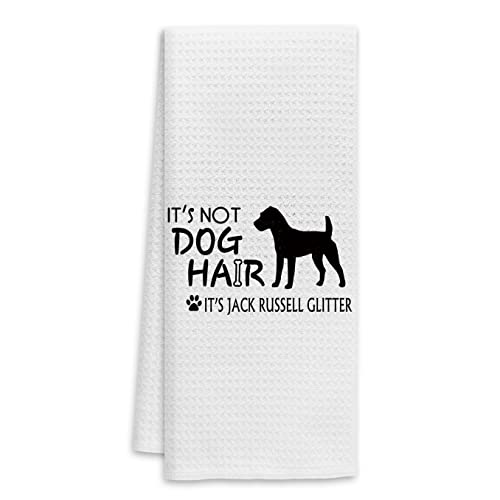 It’s Not Dog Hair It’s Jack Russell Glitter Hand Towels Kitchen Towels Dish Towels,Fall Funny Dog Decor Towels,Dog Lovers Dog Mom Girls Women Gifts