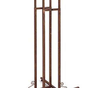 SSWBasics 4-Way Clothing Rack with Straight Arms - Boutique Cobblestone (Adjustable Leveler Glides)