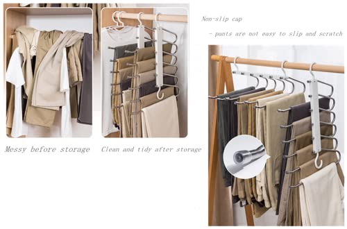 Magic Pants Hanger, Multipurpose Closet Hanger, Space Saving Wardrobe Organizer (2-Pack)