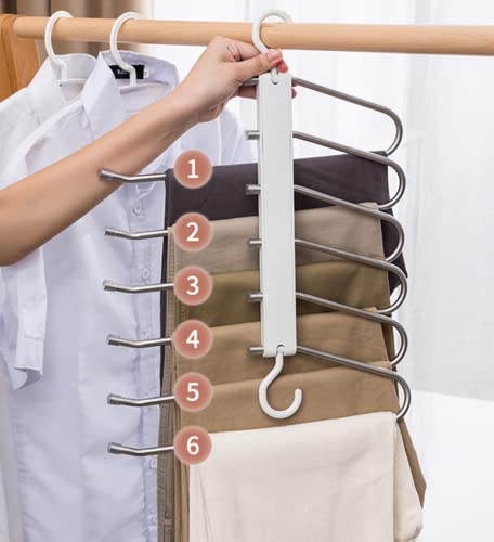 Magic Pants Hanger, Multipurpose Closet Hanger, Space Saving Wardrobe Organizer (2-Pack)