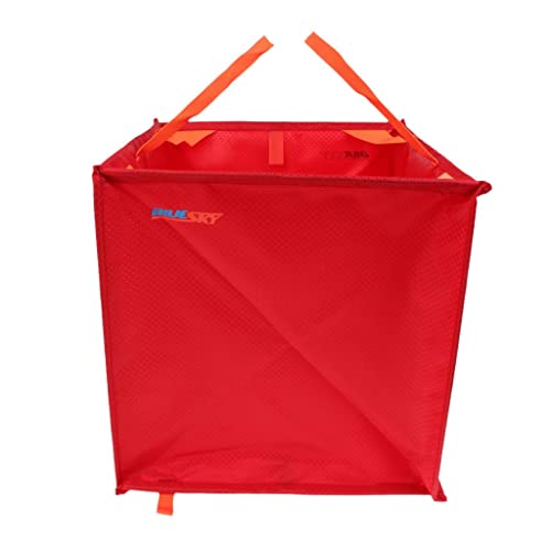 Dovewill 40cm Nylon Folding Large Triangle Tree Rock Climbing Arborist Throw Line Throw Weight Bag Clothing Storage Cube Organiser Holder - Red