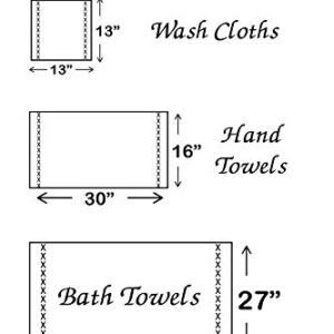 Home and Plan Personalized Towels with Text | 4-Piece Set, 2 Hand Towels (16x30), 2 Wash Cloths (13x13) | Premium Quality Decorative Turkish Cotton | Embroidered in The USA - Custom Text