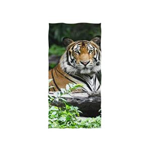 auskid bengal tiger hand towel ultra soft bathroom towel for face gym spa