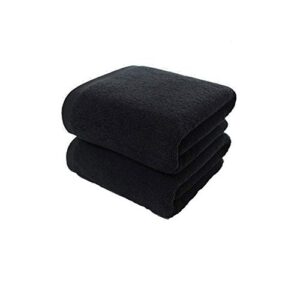 jininq premium black hand towels 100% cotton 700 gsm 14 x 29 inches (2-pack)