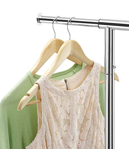 Whitmor Heavy-Duty 2-Rod Extendable Clothing Garment Rack, Chrome