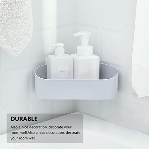 Beavorty Corner Shelves 2 Pcs Corner Caddy Wall Mounted Bathroom Shelf Shampoo Holder Rack No Drilling Storage Organizer for Bathroom Dorm Toilet Kitchen Storage Shelves