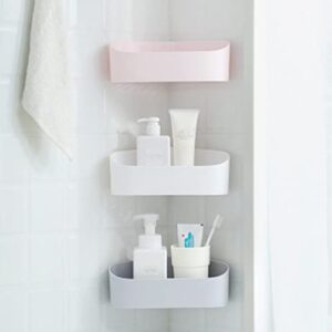 Beavorty Corner Shelves 2 Pcs Corner Caddy Wall Mounted Bathroom Shelf Shampoo Holder Rack No Drilling Storage Organizer for Bathroom Dorm Toilet Kitchen Storage Shelves