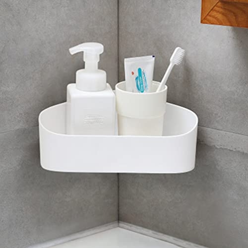 Beavorty Corner Shelves 2 Pcs Corner Caddy Wall Mounted Bathroom Shelf Shampoo Holder Rack No Drilling Storage Organizer for Bathroom Dorm Toilet Kitchen Storage Shelves