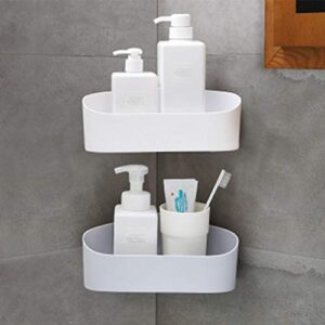 Beavorty Corner Shelves 2 Pcs Corner Caddy Wall Mounted Bathroom Shelf Shampoo Holder Rack No Drilling Storage Organizer for Bathroom Dorm Toilet Kitchen Storage Shelves