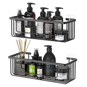 scnvo shower caddy organizer storage rack, adhesive rustproof shower basket wall mount bathroom inside shower wall shelf for bathroom kitchen