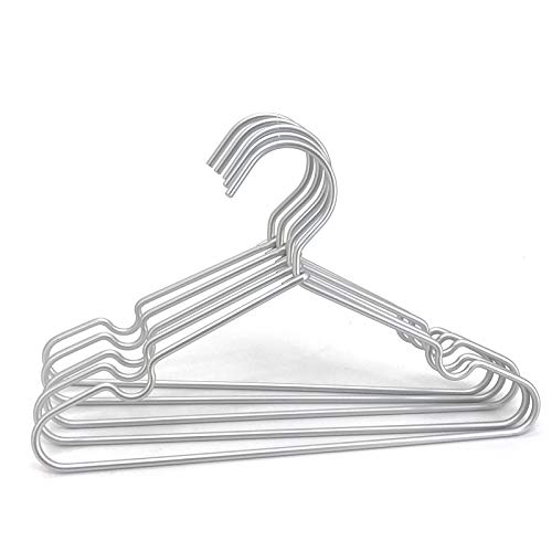 30Pack Koobay 12.6" Silver Metal Hangers Non Slip Suit Coated Wire Aluminum Children Storage Baby Hangers