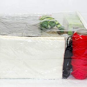 Clear Vinyl Zippered Sweater Storage Bags 17 x 20 x 10 Inch 5-Pack