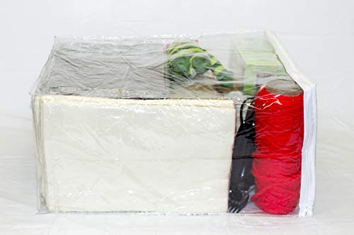 Clear Vinyl Zippered Sweater Storage Bags 17 x 20 x 10 Inch 5-Pack