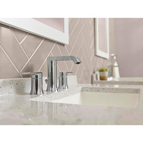 MOEN Genta 8 in. Widespread 2-Handle Bathroom Faucet in Chrome