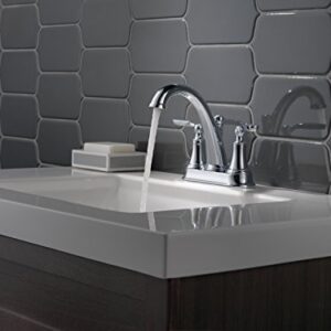 Delta Faucet Woodhurst 2-Handle Centerset Bathroom with Metal Drain Assembly, Chrome (2532LF-MPU)