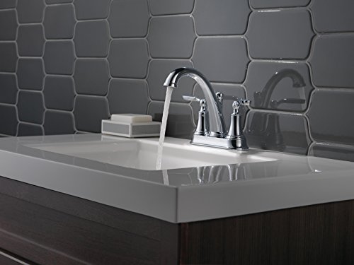 Delta Faucet Woodhurst 2-Handle Centerset Bathroom with Metal Drain Assembly, Chrome (2532LF-MPU)