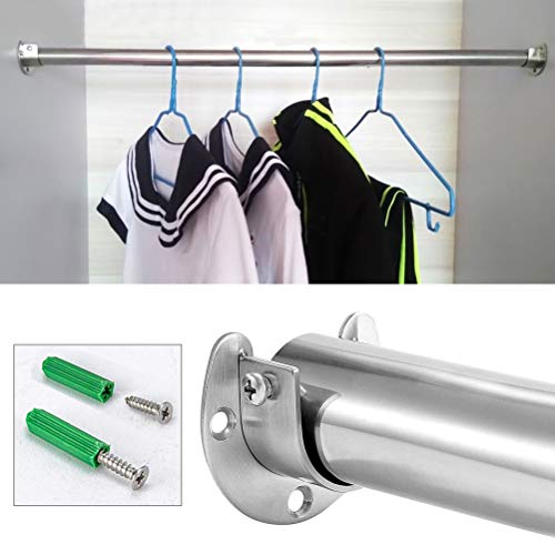 Uspacific 6 Packs Closet Pole Sockets, Stainless Steel Closet Rod End Supports with Screws,Screwdriver for Easy Installation&Quick Removal