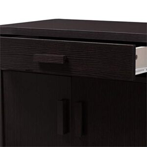 Baxton Studio Bienna Shoe Cabinet in Wenge Brown