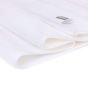 Italesse 4-Pack Hand Towels (13 x 29 inches) - 100% Cotton Hand Towels, Highly Absorbent, Odor-Free, Soft Towels for Bathrooms, Hotels, Kitchens and Spas (White)