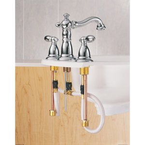 Delta Faucet Victorian Widespread Bathroom Faucet 3 Hole, Bronze Bathroom Faucet, Diamond Seal Technology, Metal Drain Assembly, Venetian Bronze 3555-RBMPU-DST