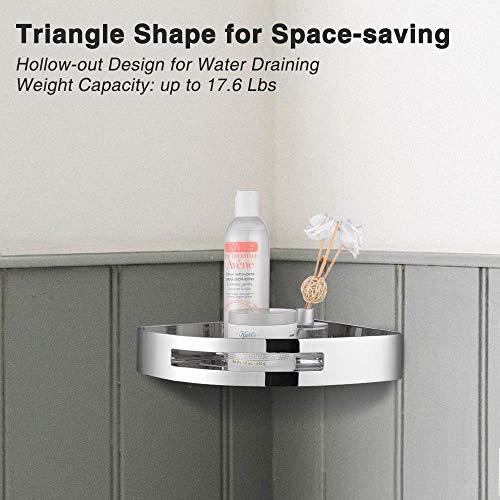 Aquaterior Bathroom Corner Shelf Wall Mounted Shower Caddy Stainless Steel Triangle Toilet Shower Shelf Organizer