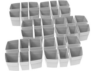 storex 00980u06c sorting cups for large caddy (sold separately), 36-pack, gray