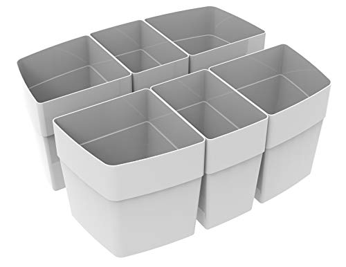 Storex 00980U06C Sorting Cups for Large Caddy (Sold Separately), 36-Pack, Gray