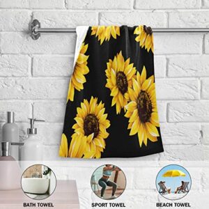 Sunflower Hand Towels 2Pcs 28x14 Inches Dish Washcloth Soft Thin Guest Towel Housewarming Gifts Bath Decorations