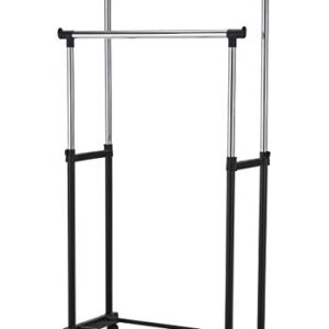 Sunbeam Double Hanging Garment Rack with Wheels