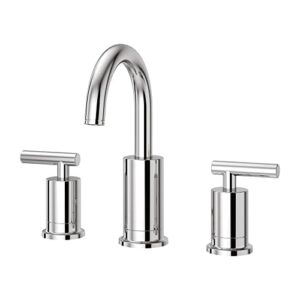 pfister contempra bathroom sink faucet, 8-inch widespread, 2-handle, 3-hole, polished chrome finish, lg49nc1c