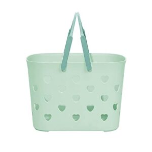 yiser portable shower caddy tote plastic storage basket with handle box organizer for bathroom pantry kitchen college dorm waterproof washable tip proof vacuum seal coffee container (green, one size)