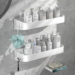 koksry wall mounted shower caddy, shower shelf for inside shower, no drilling shower caddy with soap holder for bathroom organizer