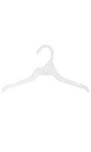 sloped shoulder white plastic children's dress hangers- case of 250