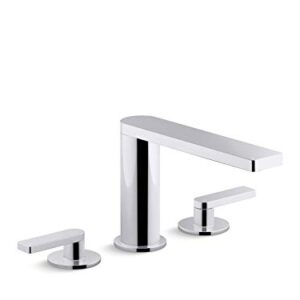 KOHLER Composed K-73060-4-CP Widespread 2-Handle Bathroom Sink Faucet with Metal Drain Assembly in Polished Chrome