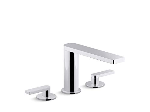 KOHLER Composed K-73060-4-CP Widespread 2-Handle Bathroom Sink Faucet with Metal Drain Assembly in Polished Chrome