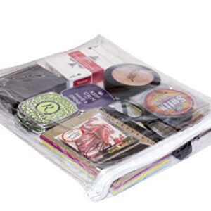 Clear Vinyl Zippered Storage Bags 9 x 11 x 1 Inch 10-Pack