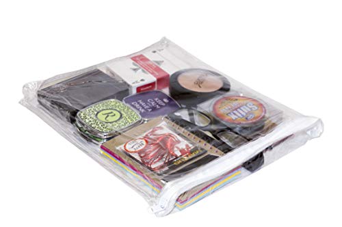 Clear Vinyl Zippered Storage Bags 9 x 11 x 1 Inch 10-Pack