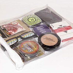 Clear Vinyl Zippered Storage Bags 9 x 11 x 1 Inch 10-Pack