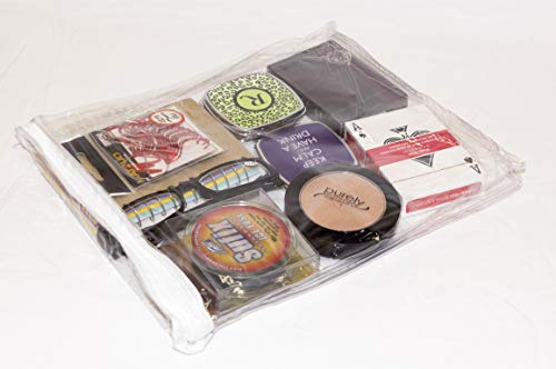 Clear Vinyl Zippered Storage Bags 9 x 11 x 1 Inch 10-Pack