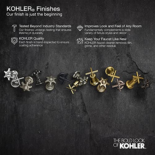 Bathroom Faucet by KOHLER, Bathroom Sink Faucet, Devonshire Collection, 2-Handle Widespread Faucet with Metal Drain, Polished Chrome, K-394-4-CP