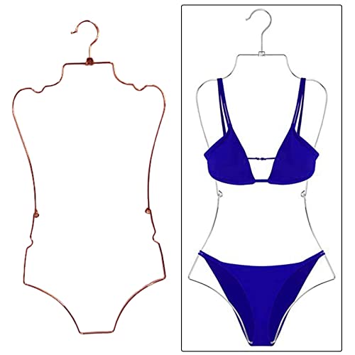 Gralara Swimsuit Hanger for Closet Top Swivel Hook Closet Organizer Foldable Bikini Hanger Bathing Suit Hanger for Cloakroom Bedroom Boutiques Shops, Pink Aureate